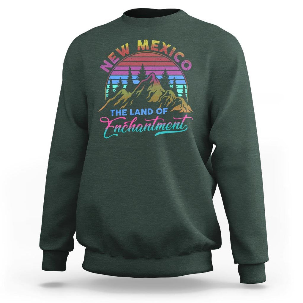 New Mexico Sweatshirt The Land Of Enchantment USA Outdoor TS09 Dark Forest Green Print Your Wear