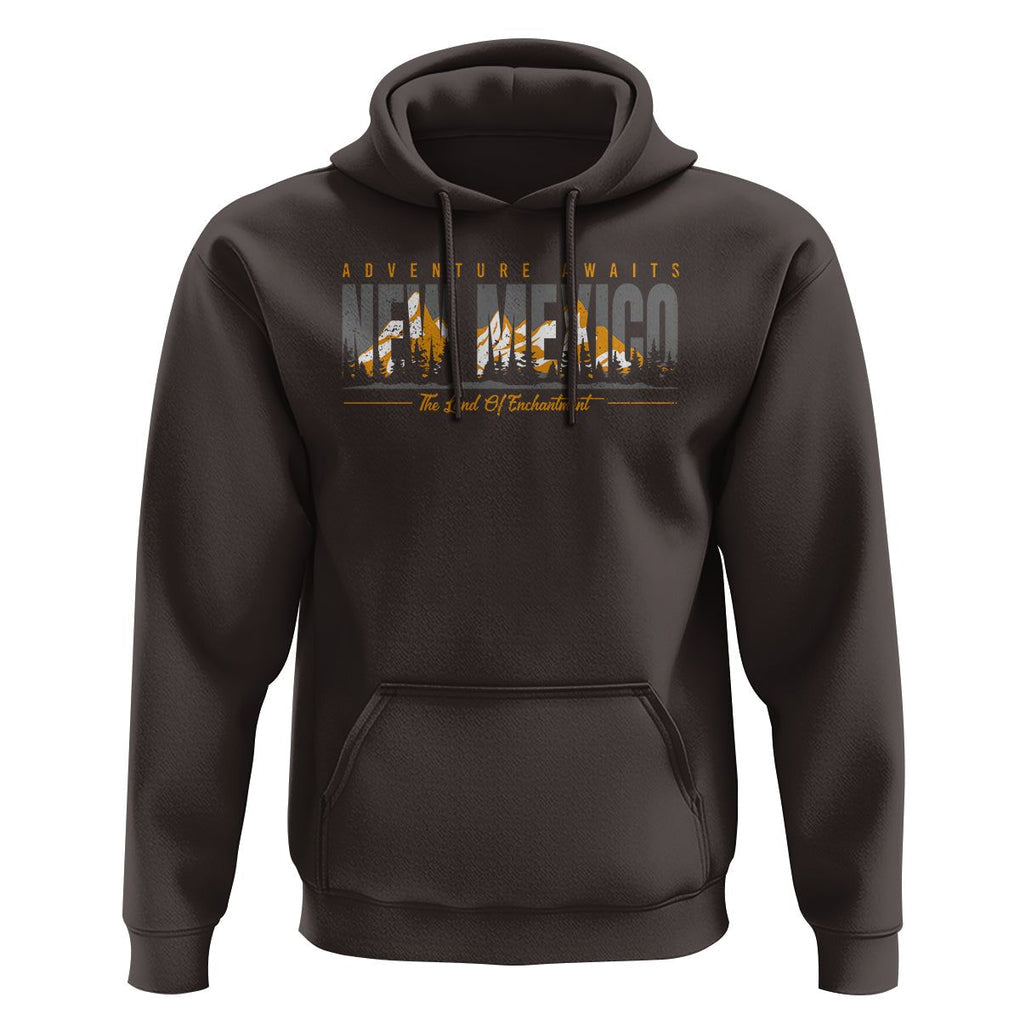 New Mexico Hoodie Adventure Awaits The Land Of Enchantment USA Outdoor TS09 Dark Chocolate Print Your Wear