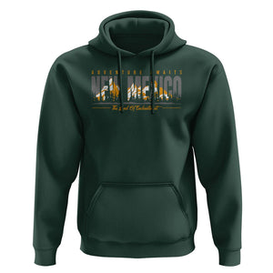 New Mexico Hoodie Adventure Awaits The Land Of Enchantment USA Outdoor TS09 Dark Forest Green Print Your Wear