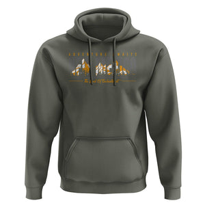 New Mexico Hoodie Adventure Awaits The Land Of Enchantment USA Outdoor TS09 Military Green Print Your Wear
