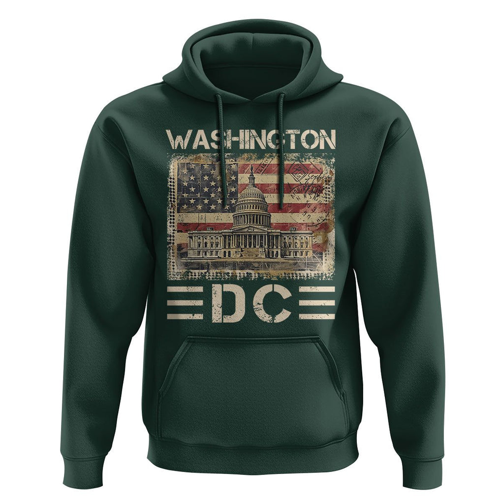 Washington DC Lover U.S. Capitol Building Hoodie TS09 Dark Forest Green Print Your Wear
