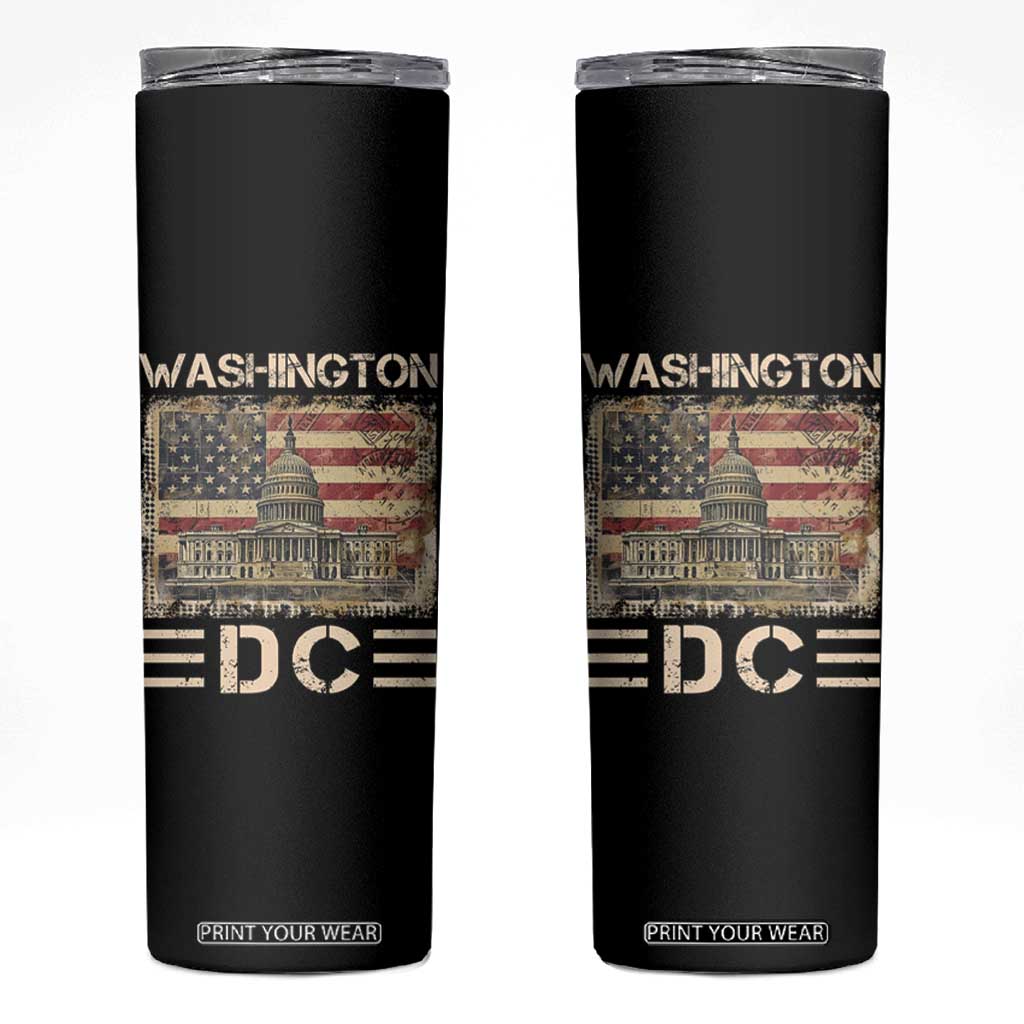Washington DC Lover U.S. Capitol Building Skinny Tumbler TS09 Black Print Your Wear