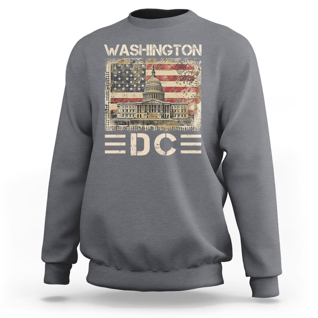 Washington DC Lover U.S. Capitol Building Sweatshirt TS09 Charcoal Print Your Wear