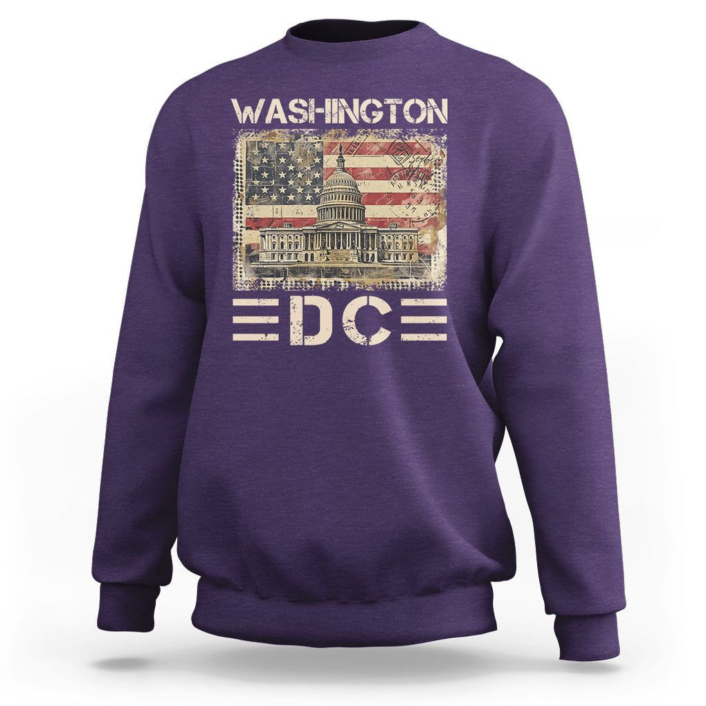 Washington DC Lover U.S. Capitol Building Sweatshirt TS09 Purple Print Your Wear