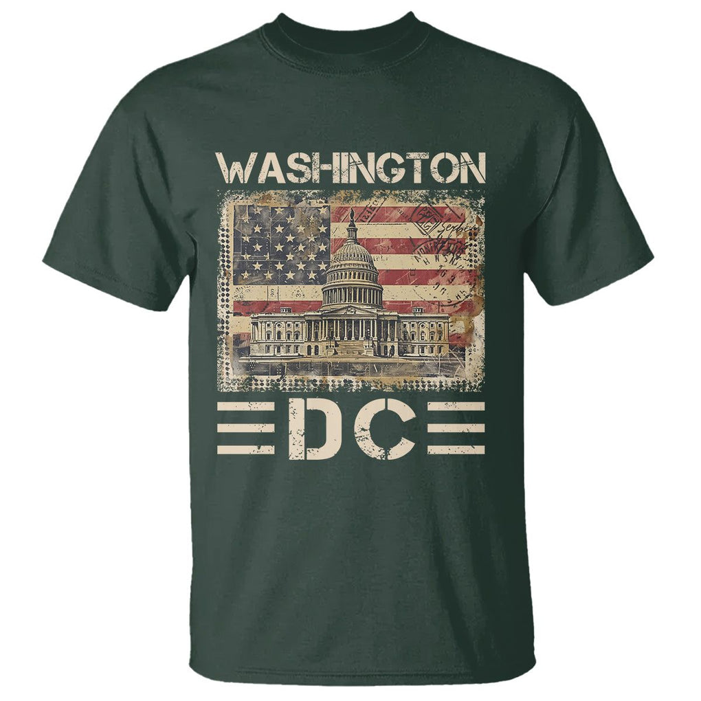 Washington DC Lover U.S. Capitol Building T Shirt TS09 Dark Forest Green Print Your Wear
