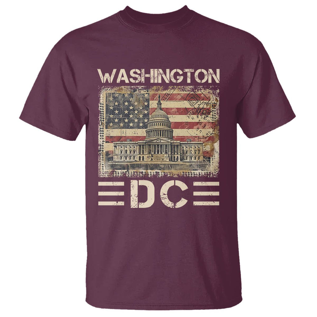 Washington DC Lover U.S. Capitol Building T Shirt TS09 Maroon Print Your Wear