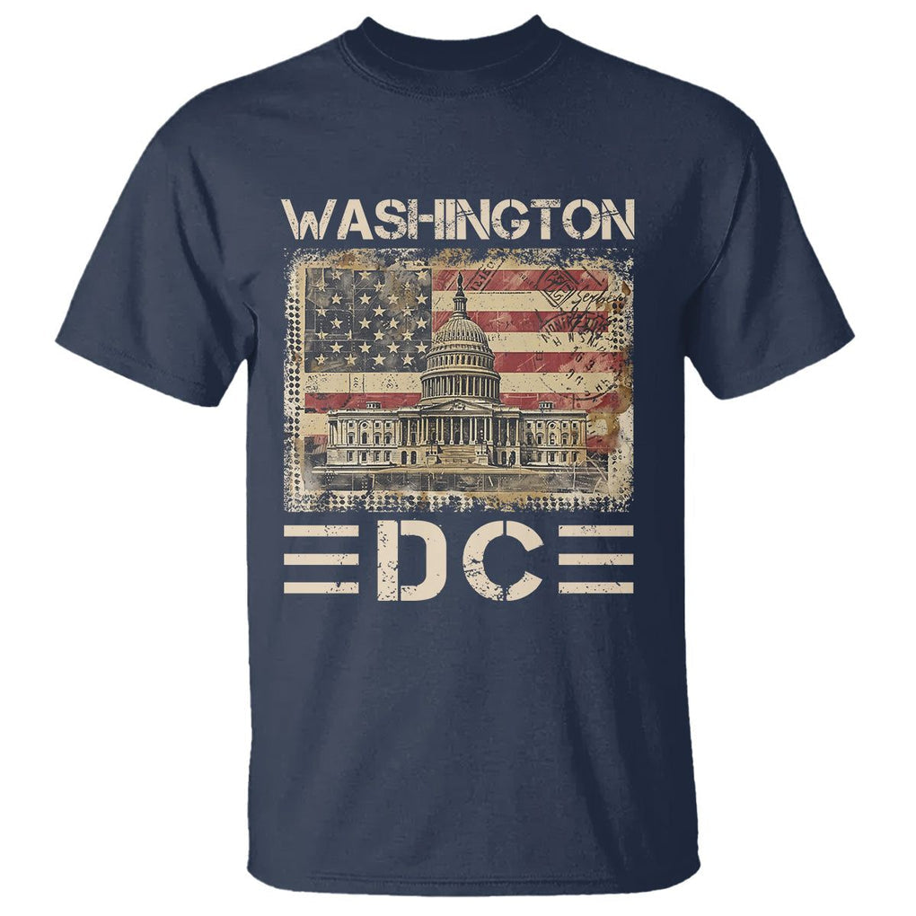 Washington DC Lover U.S. Capitol Building T Shirt TS09 Navy Print Your Wear