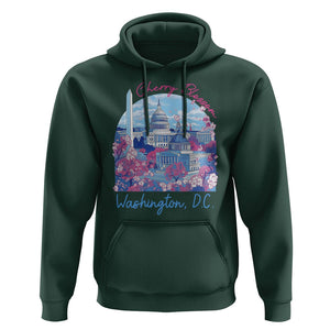 Washington DC Lover Cherry Blossom Hoodie TS09 Dark Forest Green Print Your Wear