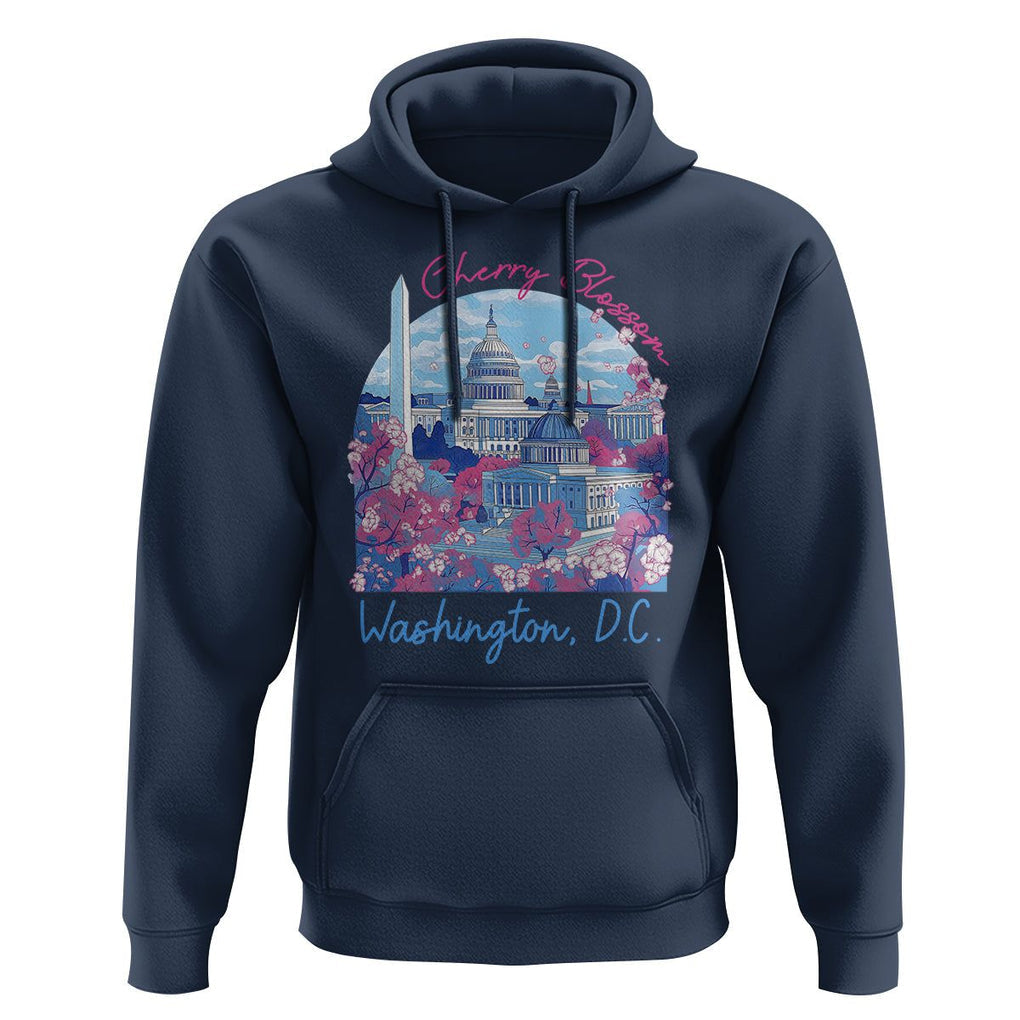 Washington DC Lover Cherry Blossom Hoodie TS09 Navy Print Your Wear