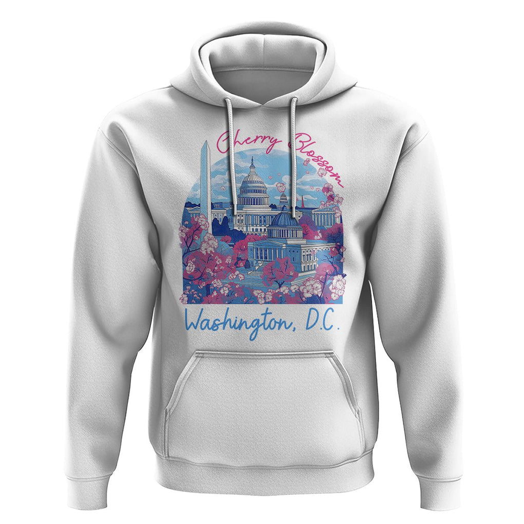 Washington DC Lover Cherry Blossom Hoodie TS09 White Print Your Wear