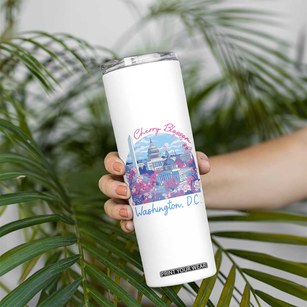 Washington DC Lover Skinny Tumbler Cherry Blossom TS09 Print Your Wear