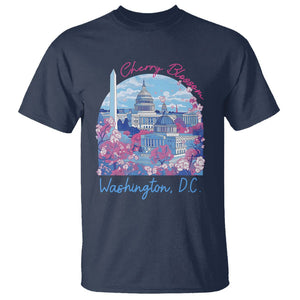 Washington DC Lover Cherry Blossom T Shirt TS09 Navy Print Your Wear