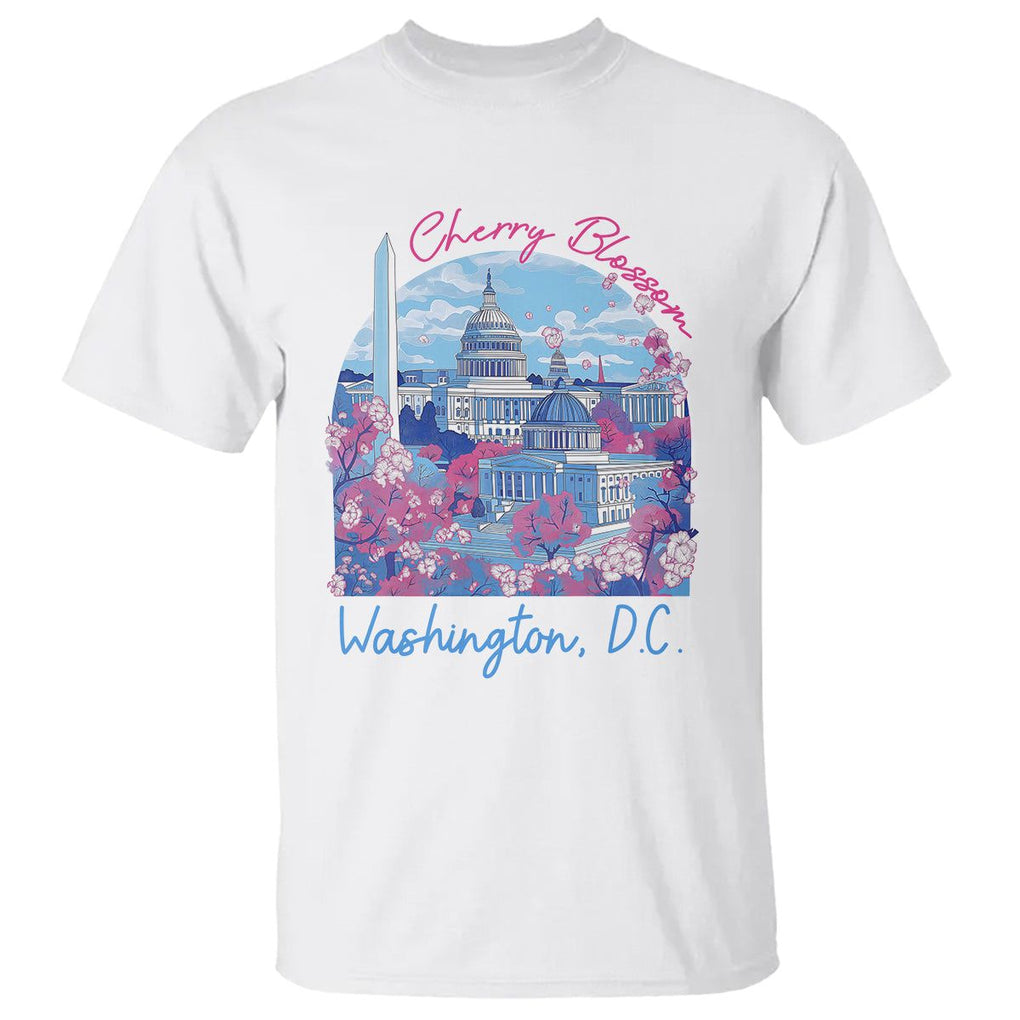 Washington DC Lover Cherry Blossom T Shirt TS09 White Print Your Wear