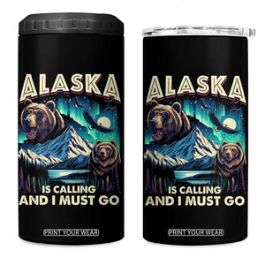 Alaska Is Calling And I Must Go Aurora Beer Home 4 in 1 Can Cooler Tumbler TS09 One Size: 16 oz Black Print Your Wear