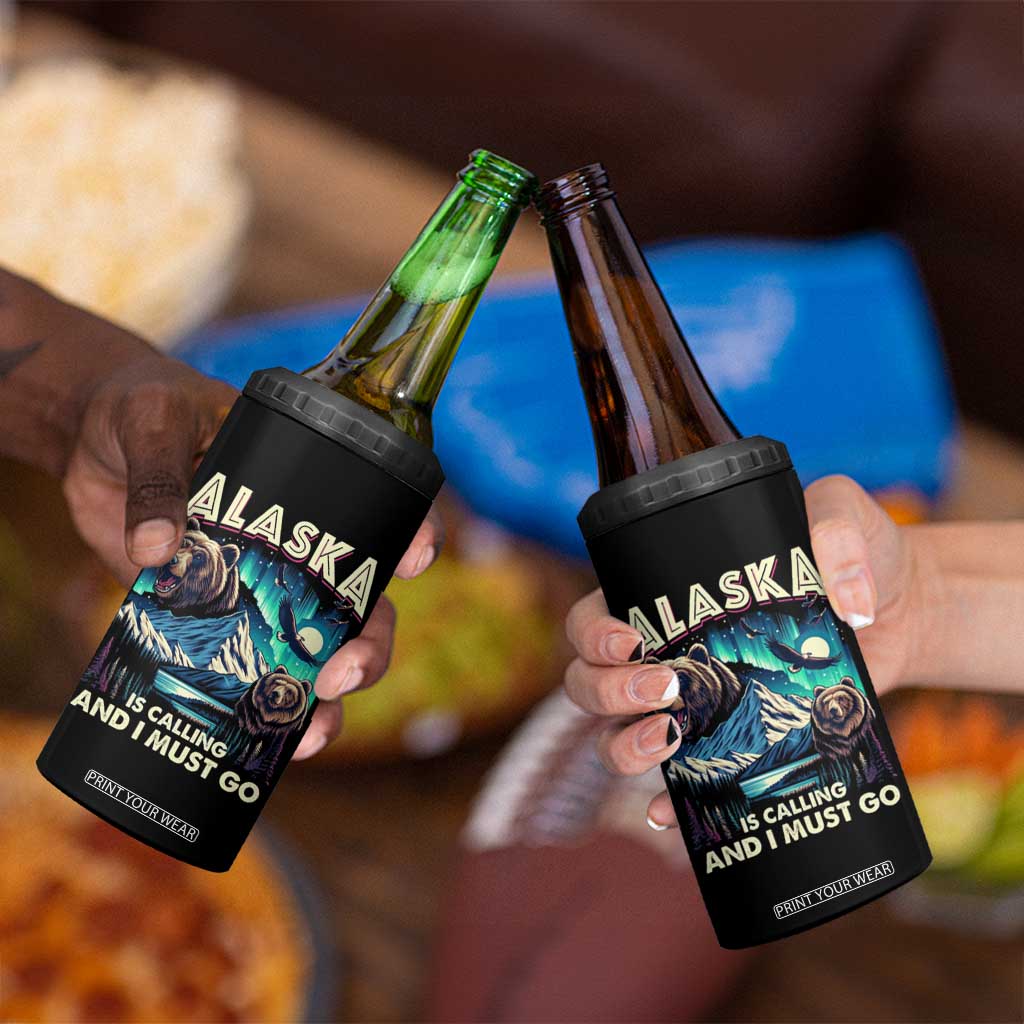 Alaska Is Calling And I Must Go Aurora Beer Home 4 in 1 Can Cooler Tumbler TS09 Print Your Wear