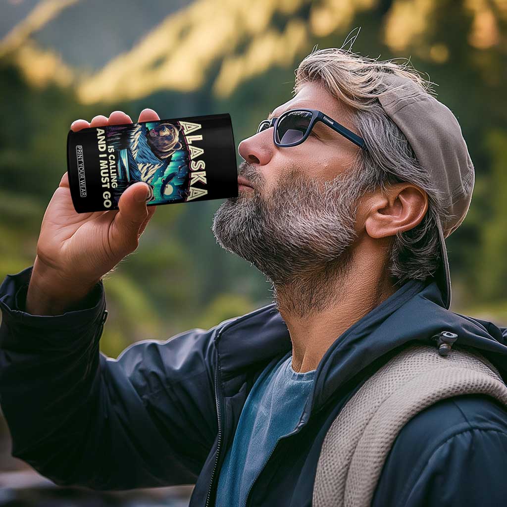 Alaska Is Calling And I Must Go Aurora Beer Home 4 in 1 Can Cooler Tumbler TS09 Print Your Wear