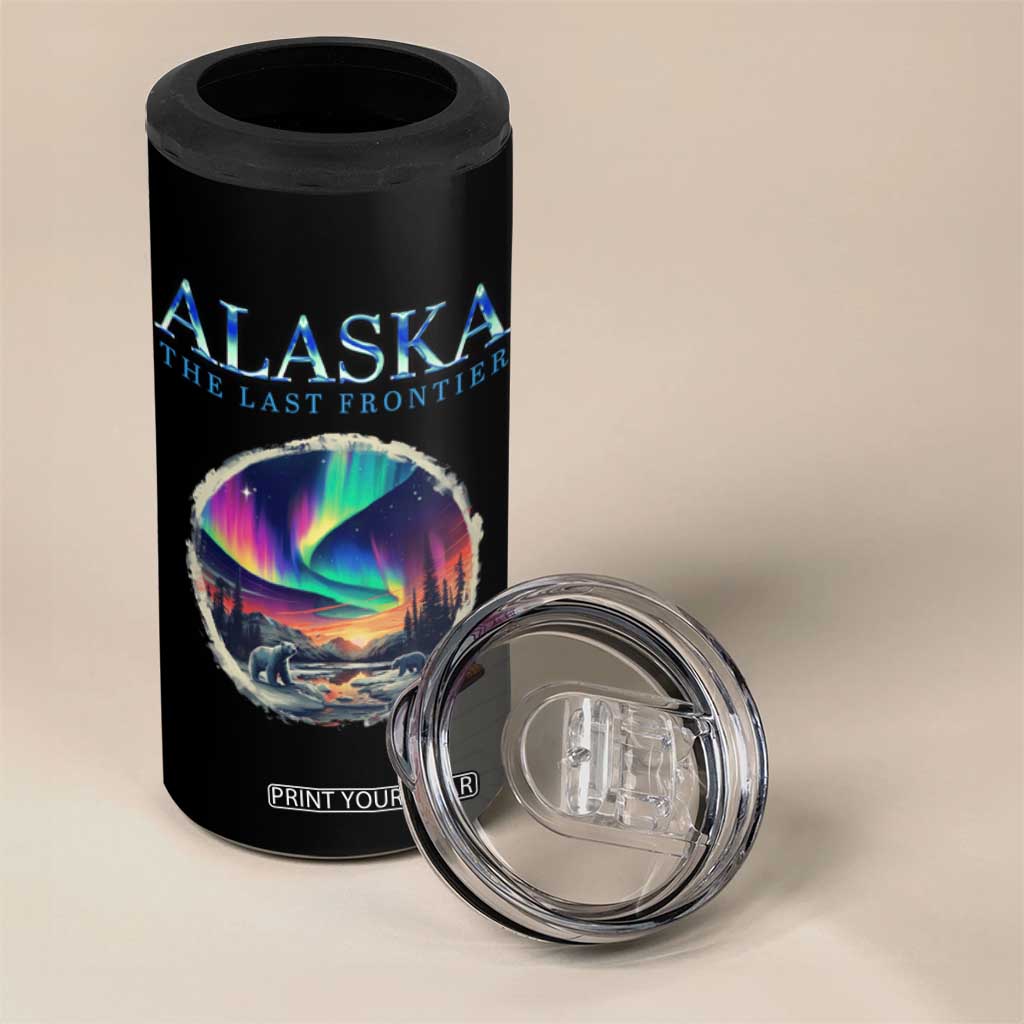 Alaska Aurora 4 in 1 Can Cooler Tumbler The Last Frontier Polar Bear TS09 Print Your Wear
