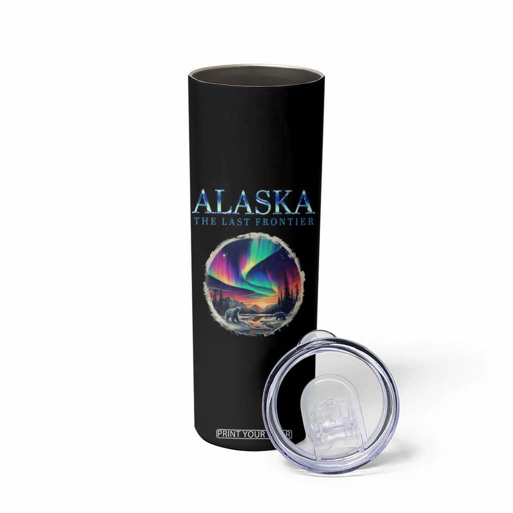 Alaska Aurora Skinny Tumbler The Last Frontier Polar Bear TS09 Print Your Wear