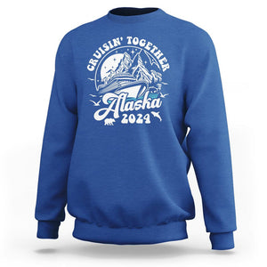 Cruisin' Together Alaska 2024 Cruise Trip Sweatshirt TS09 Royal Blue Print Your Wear