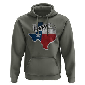 Texas Home State Map Distressed Flag Hoodie TS09 Military Green Print Your Wear