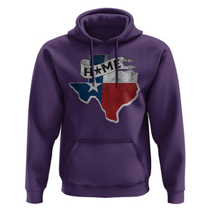 Texas Home State Map Distressed Flag Hoodie TS09 Purple Print Your Wear