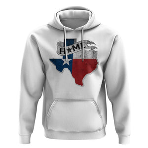 Texas Home State Map Distressed Flag Hoodie TS09 White Print Your Wear