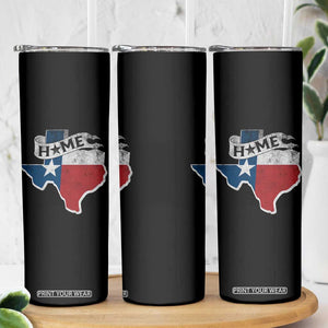 Texas Home State Map Distressed Flag Skinny Tumbler TS09 Print Your Wear