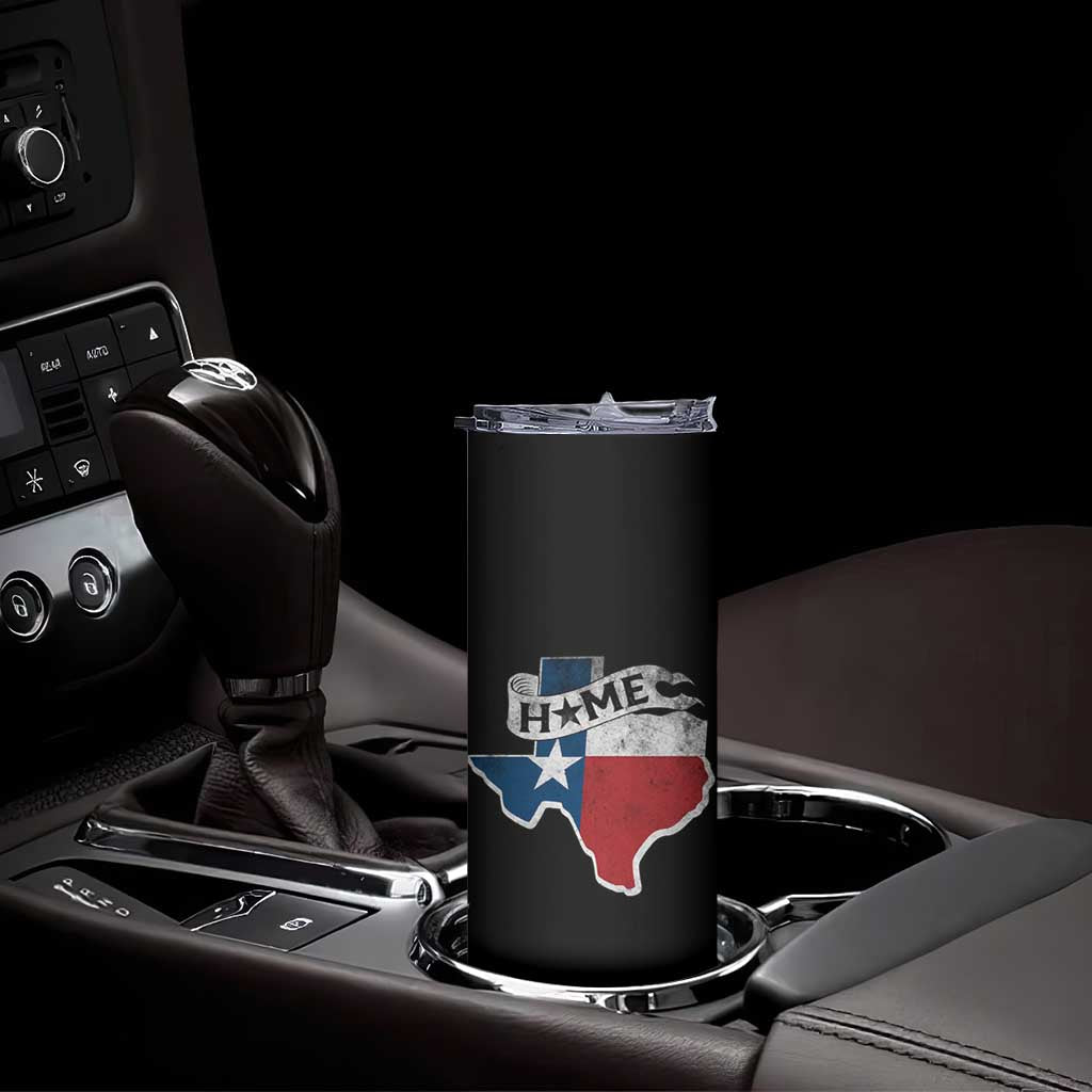 Texas Home State Map Distressed Flag Skinny Tumbler TS09 Print Your Wear