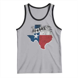 Texas Home State Map Distressed Flag Tank Top TS09 Athletic Heather Black Print Your Wear