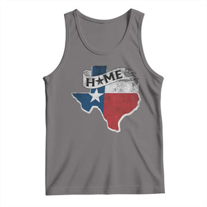 Texas Home State Map Distressed Flag Tank Top TS09 Deep Heather Print Your Wear