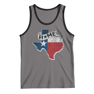 Texas Home State Map Distressed Flag Tank Top TS09 Deep Heather Black Print Your Wear