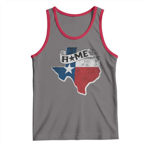 Texas Home State Map Distressed Flag Tank Top TS09 Deep Heather Red Print Your Wear