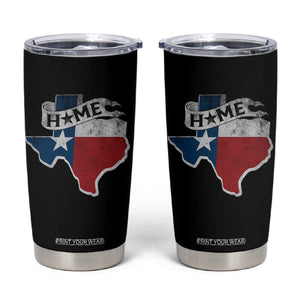 Texas Home State Map Distressed Flag Tumbler Cup TS09 Black Print Your Wear
