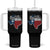 Texas Home State Map Distressed Flag Tumbler With Handle TS09 One Size: 40 oz Black Print Your Wear