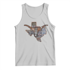 Texas Home Tank Top Vintage State Map TX Longhorn TS09 Ash Print Your Wear