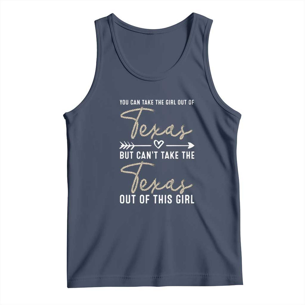 Can't Take The Texas Out Of This Girl Tank Top TS09 Navy Print Your Wear