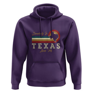 Retro Somebody In Texas Loves Me Hoodie TS09 Purple Print Your Wear