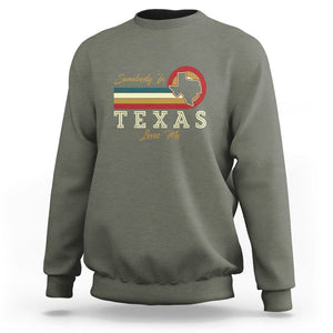 Retro Somebody In Texas Loves Me Sweatshirt TS09 Military Green Print Your Wear