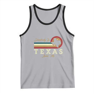Retro Somebody In Texas Loves Me Tank Top TS09 Athletic Heather Black Print Your Wear