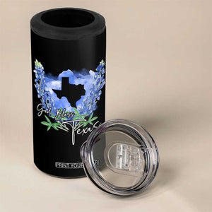God Bless Texas Bluebonnet 4 in 1 Can Cooler Tumbler TS09 Print Your Wear