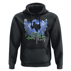 God Bless Texas Bluebonnet Hoodie TS09 Black Print Your Wear