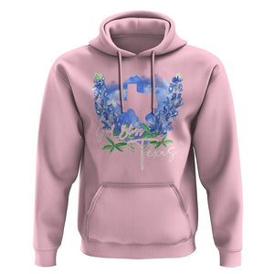 God Bless Texas Bluebonnet Hoodie TS09 Light Pink Print Your Wear