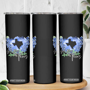God Bless Texas Bluebonnet Skinny Tumbler TS09 Print Your Wear