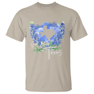 God Bless Texas Bluebonnet T Shirt TS09 Sand Print Your Wear