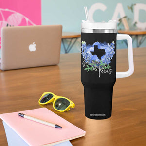 God Bless Texas Bluebonnet Tumbler With Handle TS09 Print Your Wear