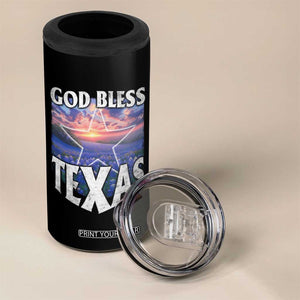 Bluebonnet Field God Bless Texas 4 in 1 Can Cooler Tumbler TS09 Print Your Wear