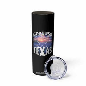 Bluebonnet Field God Bless Texas Skinny Tumbler TS09 Print Your Wear