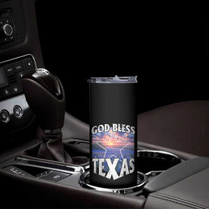 Bluebonnet Field God Bless Texas Skinny Tumbler TS09 Print Your Wear