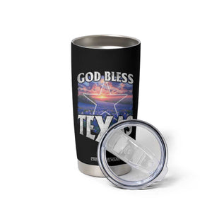 Bluebonnet Field God Bless Texas Tumbler Cup TS09 Print Your Wear