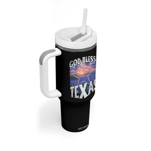 Bluebonnet Field God Bless Texas Tumbler With Handle TS09 Print Your Wear